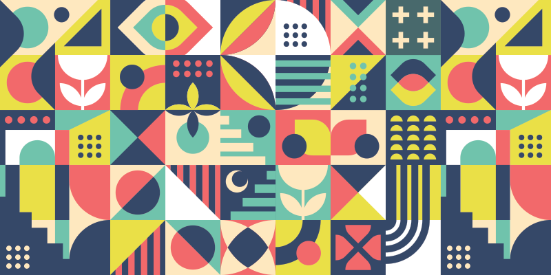 Gyvos formos geometriniai kilimas - „Tenstickers“