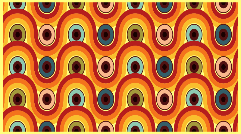 Spalvingas banguotas motyvas senoviniai viniliniai kilimas - „Tenstickers“