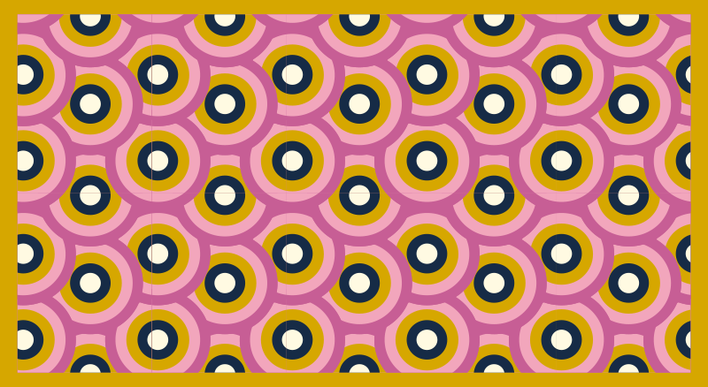 Apskritas spalvų susiliejimas geometriniai kilimas - „Tenstickers“