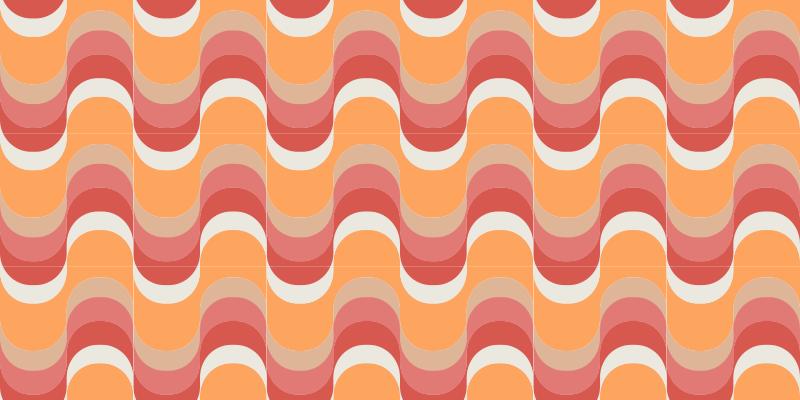 Ryškus bangų motyvas senoviniai viniliniai kilimas - „Tenstickers“