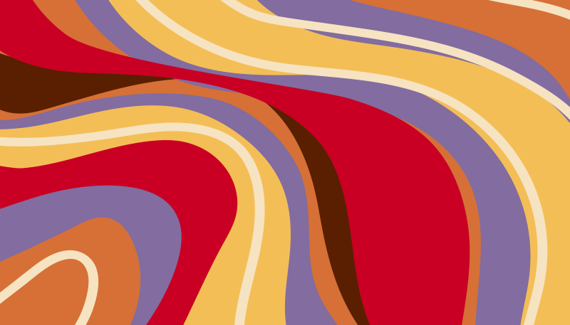 Ryškių spalvų bangos modernus vinilinis kilimas - „Tenstickers“