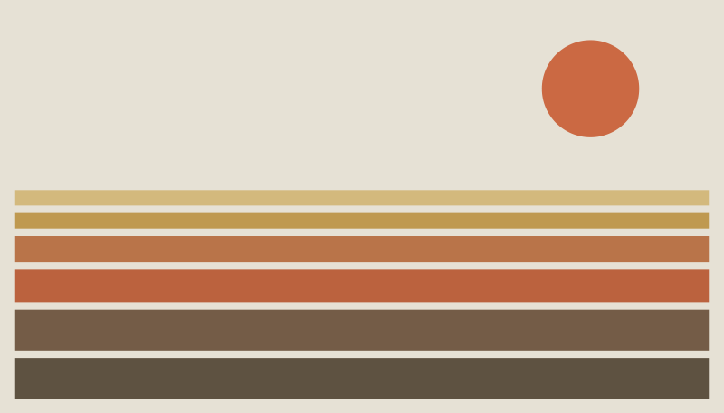 Saulėlydžio juostelių raštas vinilo kilimėlis miegamajam - „Tenstickers“