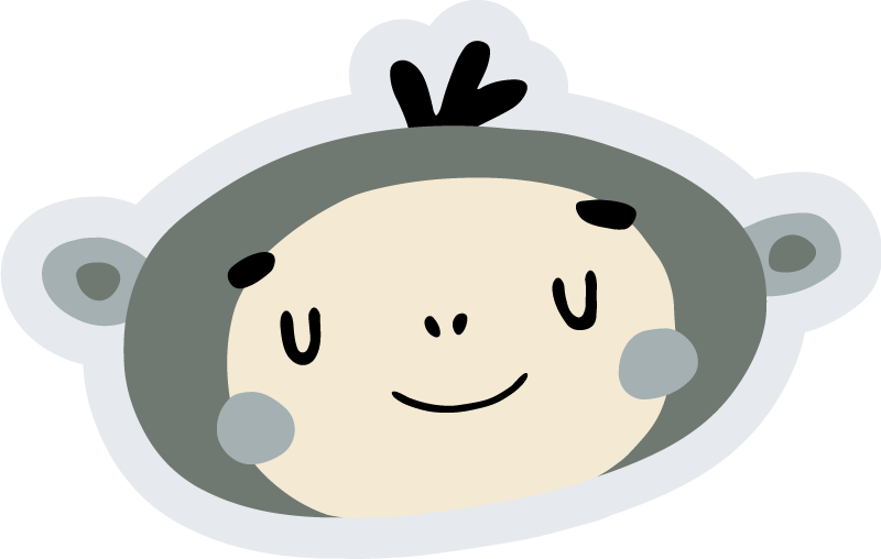 šiaurinės beždžionės veidas kilimas vaiko kambariui - „Tenstickers“