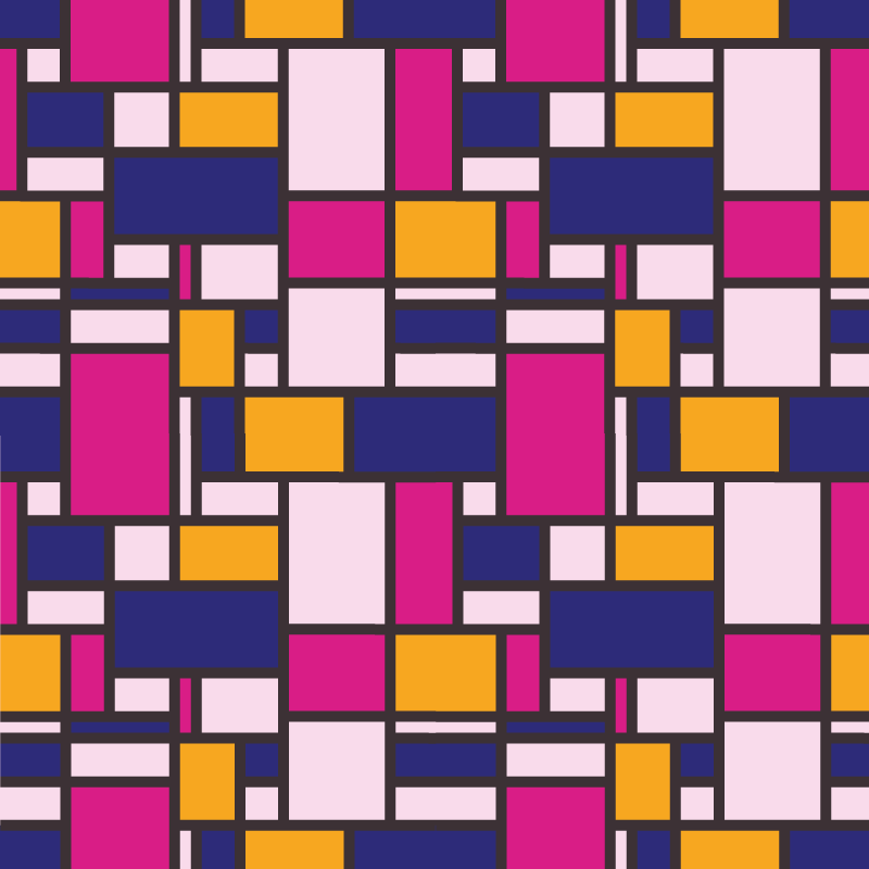 Geometriniai kilimas spalvingi blokai - „Tenstickers“