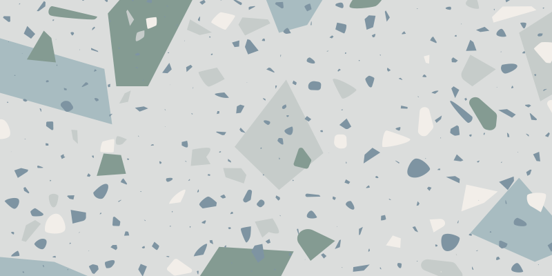 Mėlynos ir baltos spalvos terrazzo tekstūros kilimas - „Tenstickers“