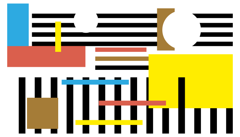 Spalvingi dryžuoti raštai modernus vinilinis kilimas - „Tenstickers“