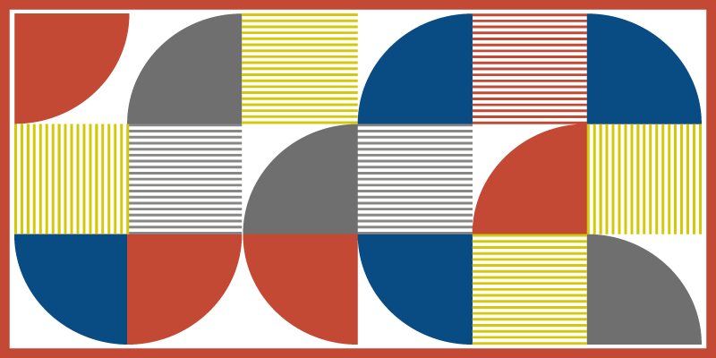 Ryškios abstrakčios figūros geometriniai kilimas - „Tenstickers“