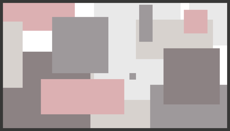 Abstrakti kvadratinė kompozicija vinilinis kilimas svetainei - „Tenstickers“