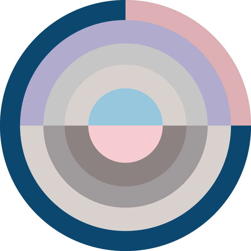 Apvali spalvų paletė modernus vinilinis kilimas - „Tenstickers“