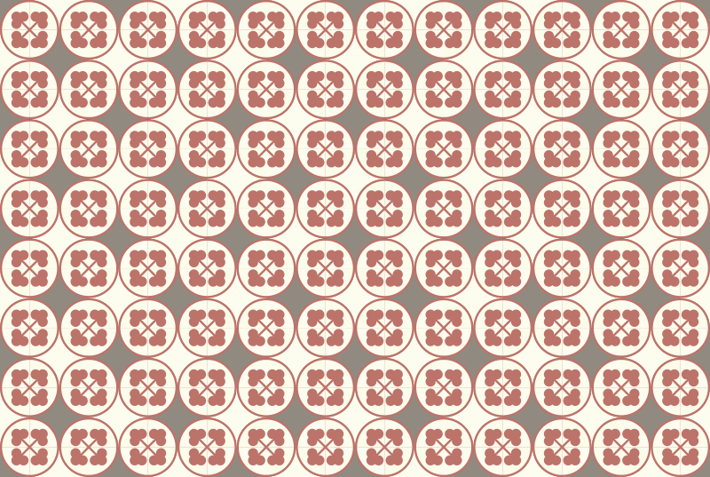 Pastelinės oranžinės ir smėlio spalvos plytelių kilimas - „Tenstickers“