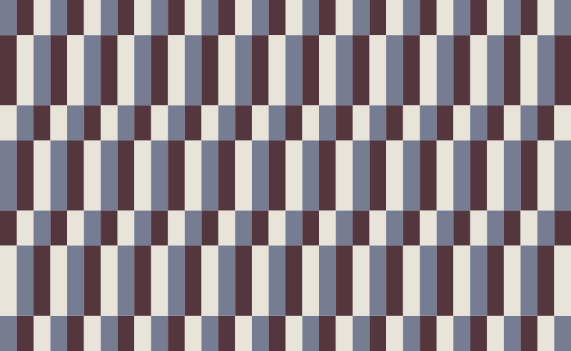 Rudos ir baltos spalvos kvadratų mozaikinės grindų plytelės - „Tenstickers“