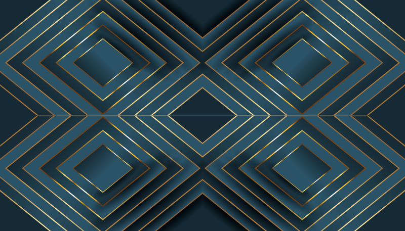 Juodai apibrėžti kvadratai modernus vinilinis kilimas - „Tenstickers“