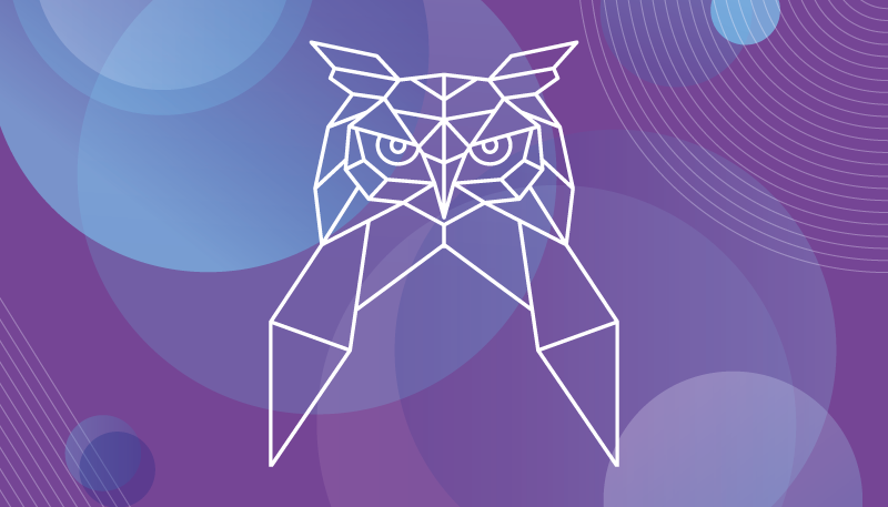 Geometrinis pelėdos menas gyvūnų vinilo kilimėlis - „Tenstickers“