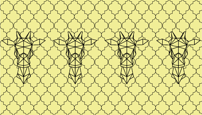 Mažas žirafos rašto šiaurinis vinilo kilimas - „Tenstickers“