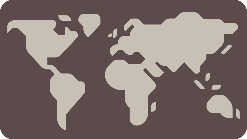 Pasaulio žemėlapis vinilo kilimėlis smėlio ir pilkos spalvos - „Tenstickers“