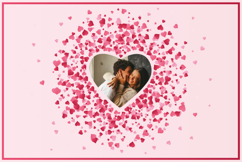 širdies formos su nuotrauka vinilo kilimėlis miegamajam - „Tenstickers“