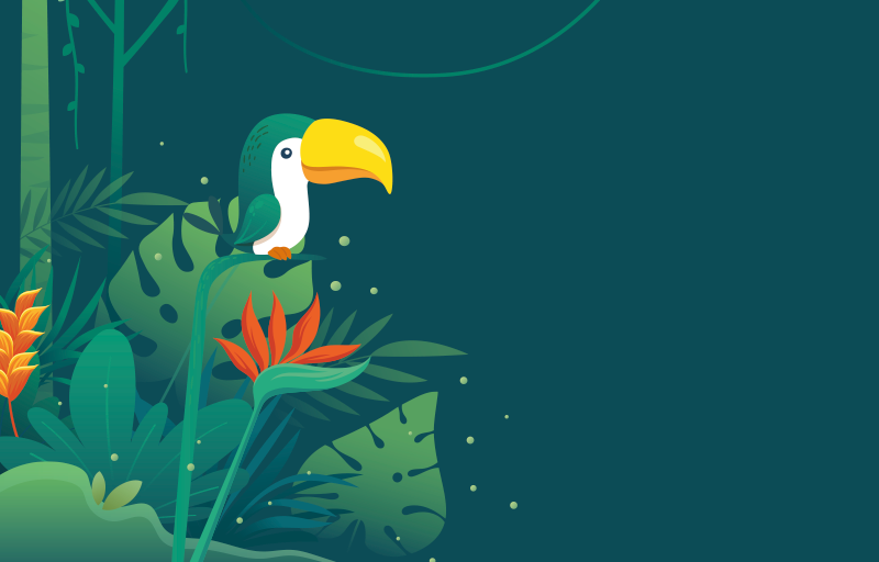 Tukano paukščio individualus kilimėlis - „Tenstickers“