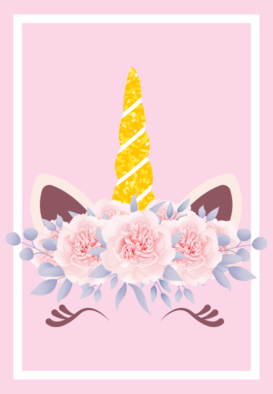 Vienaragio gėlių magija vaikų vinilinė kilimėlė - „Tenstickers“