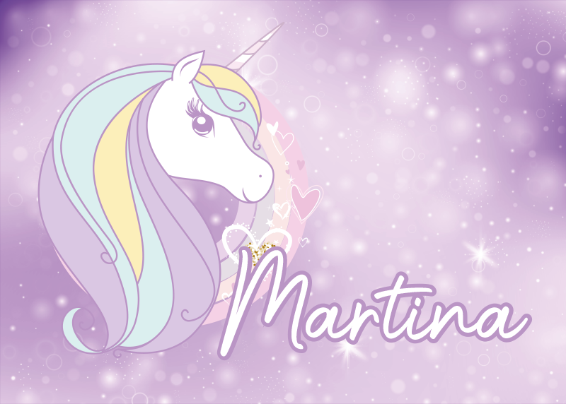 Vinyl kilimėlis su vardu vienaragio svajonių šalis - „Tenstickers“