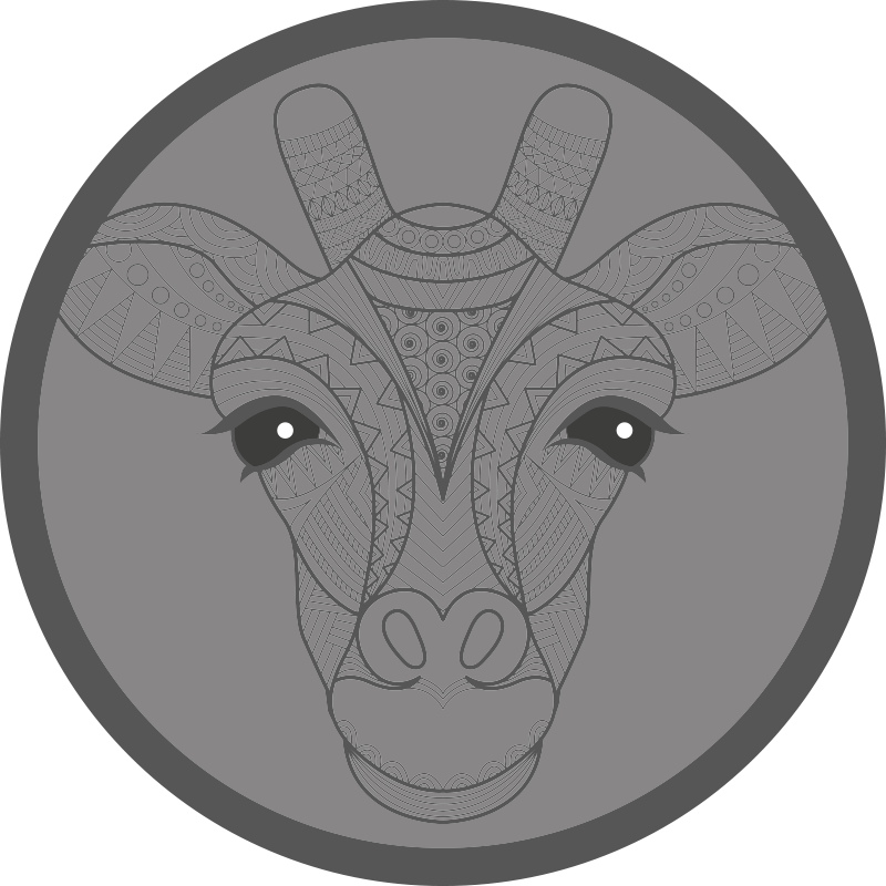 Pilka žirafa kūdikių žaidimų kilimėlis - „Tenstickers“