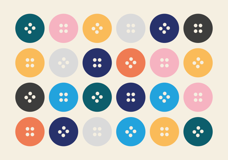 Spalvingi mygtukai kūdikių žaidimų kilimėlis - „Tenstickers“