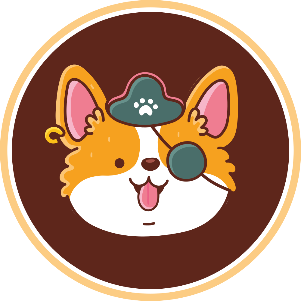 Corgi kapitono emblema modernus vinilinis kilimas - „Tenstickers“