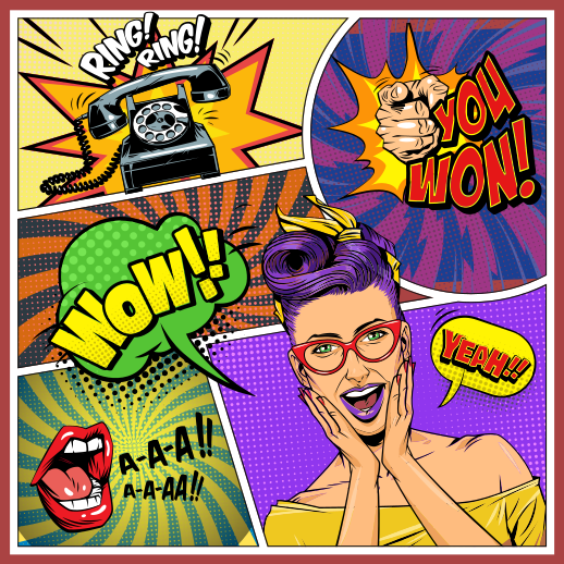 Pop meno išraiškos vinilinis kilimėlis - „Tenstickers“