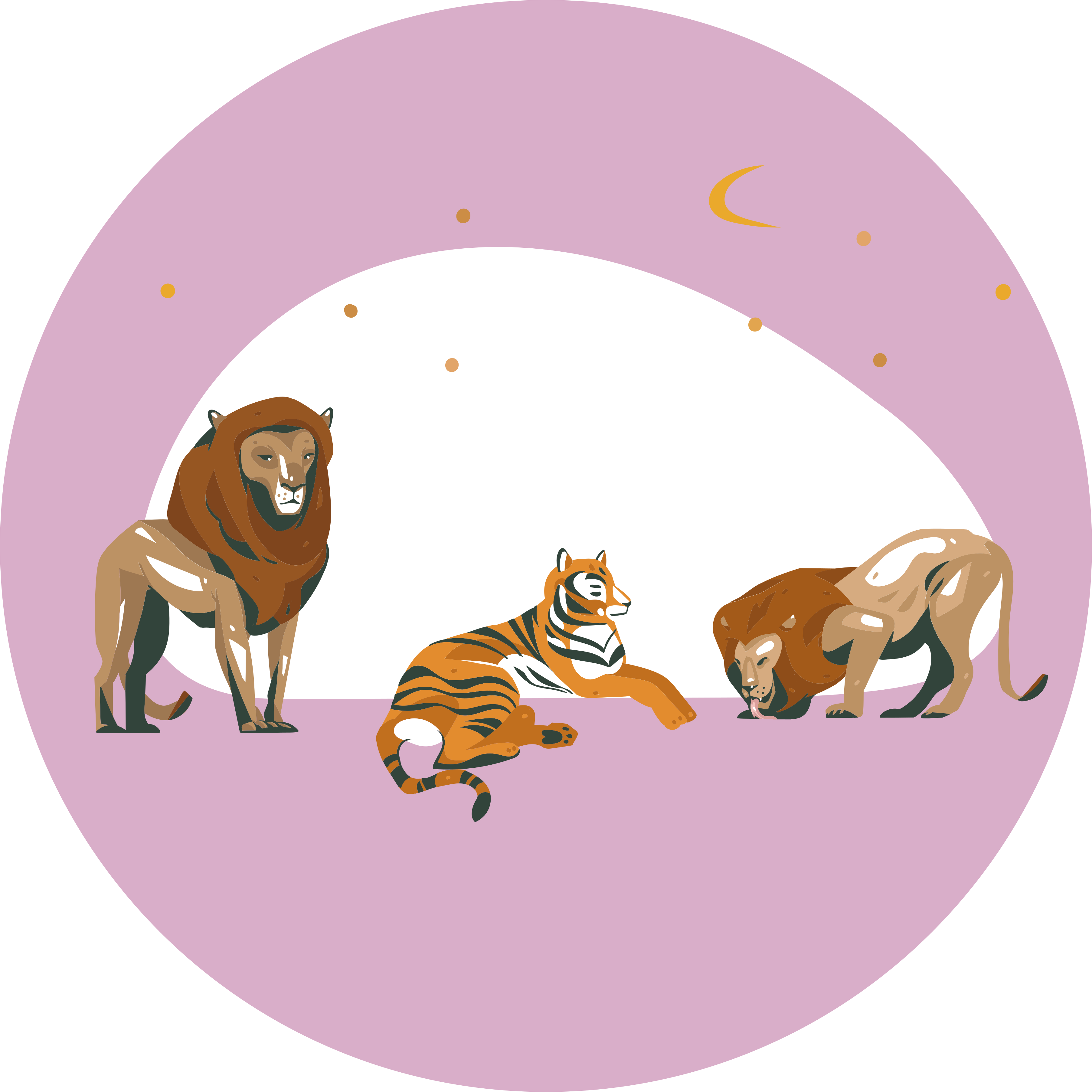 Safario laukiniai gyvūnai gyvūnų vinilo kilimėlis - „Tenstickers“