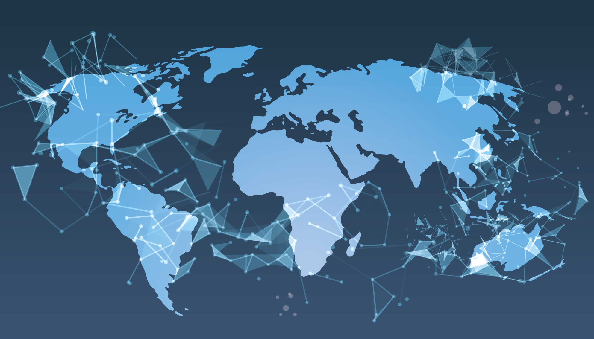 Pasaulio žemėlapis vinilo kilimėlis geometrinėmis formomis - „Tenstickers“