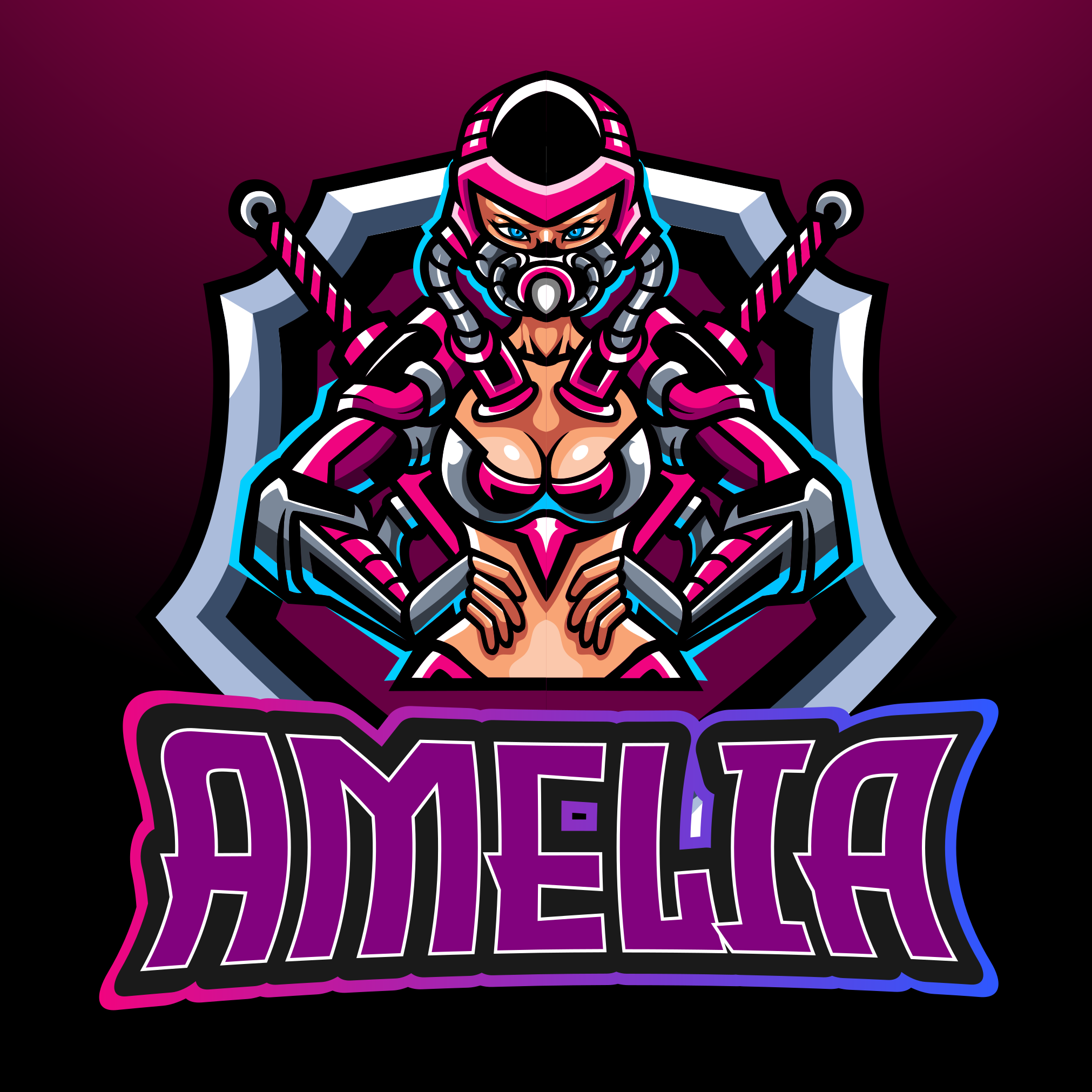 žaidimų herojė su vardu paaugliams vinilo kilimėlis - „Tenstickers“