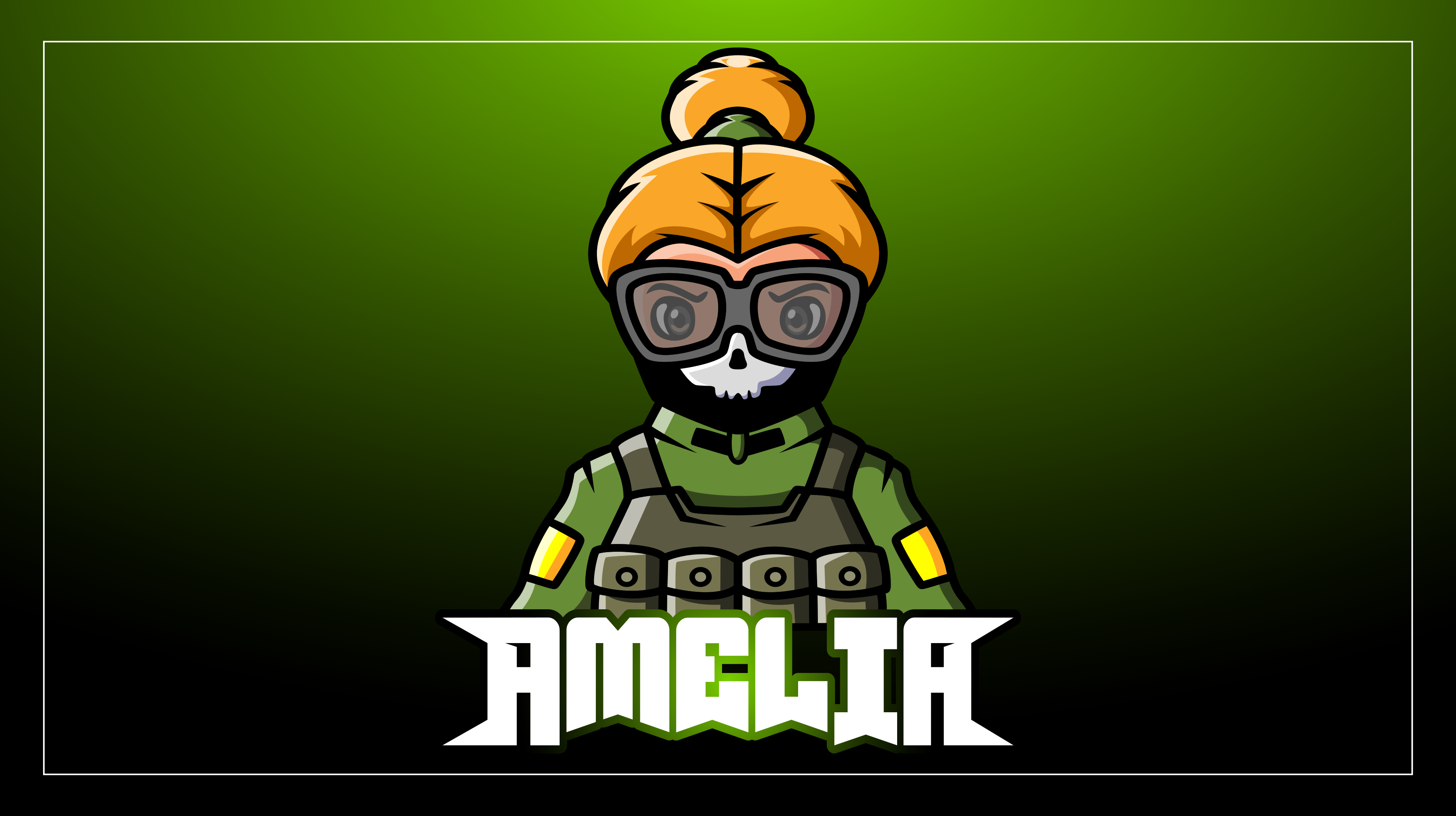 Moteris kareivis su vardu paaugliams vinilo kilimėlis - „Tenstickers“