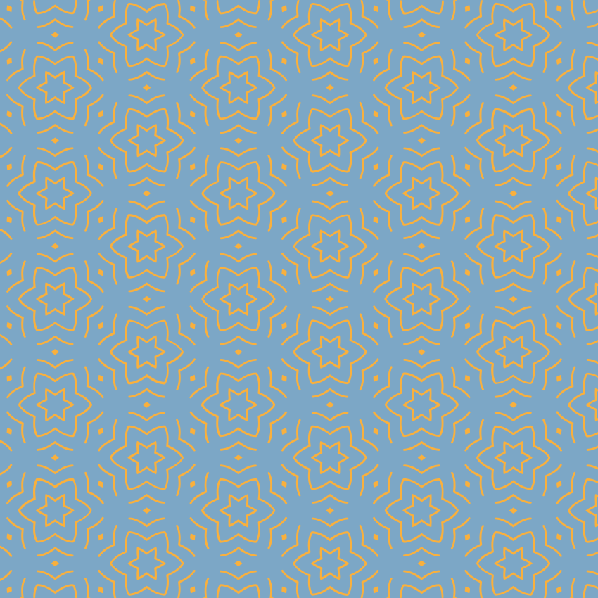 Abstraktus geltonas raštas žvaigždžių vinilinis kilimėlis - „Tenstickers“