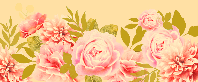 Gėlių rašto kilimėlis Žydinti gėlių elegancija - „Tenstickers“