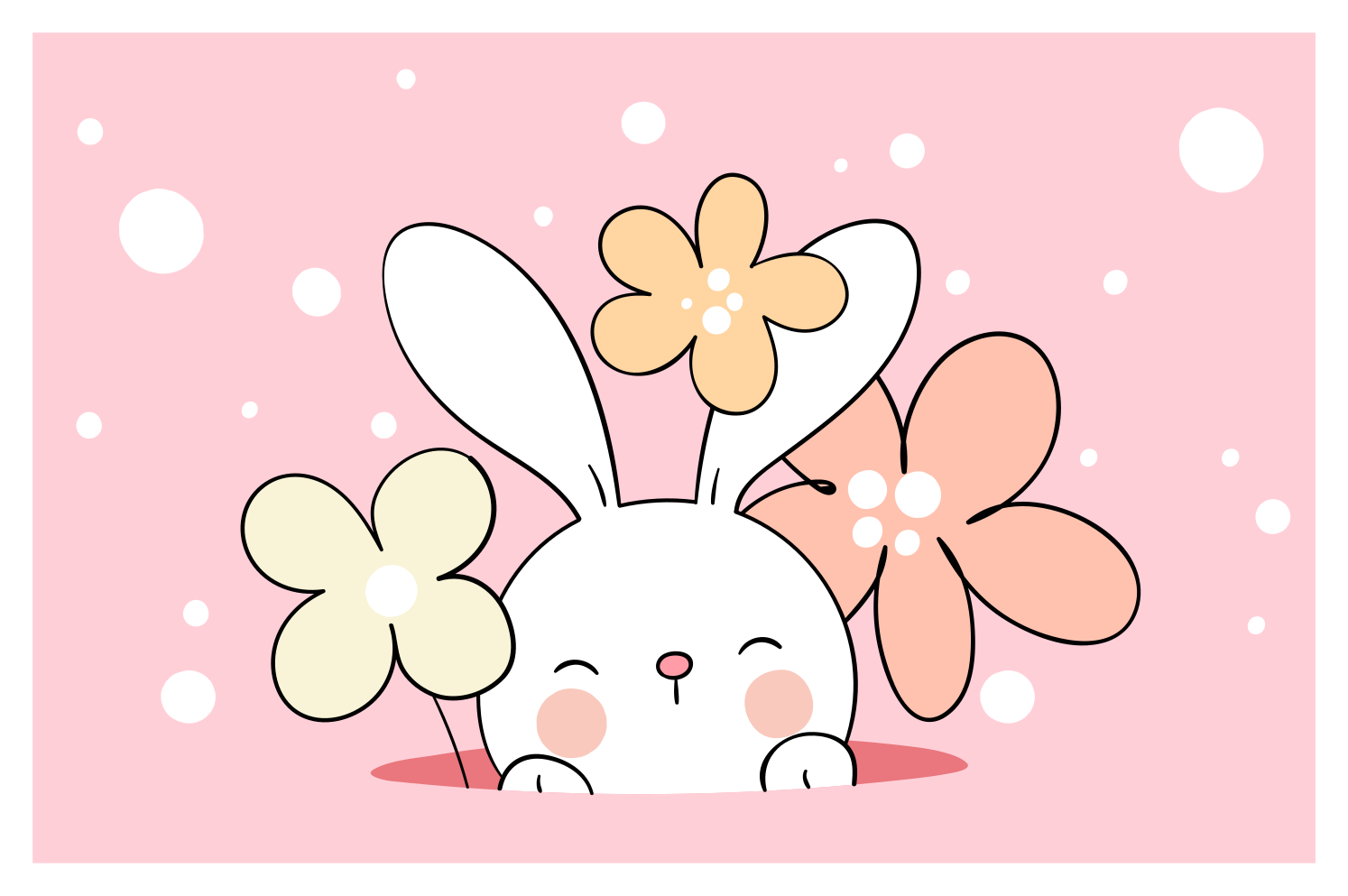 Zuikučio iliustracija vaikų vinilinė kilimėlė - „Tenstickers“