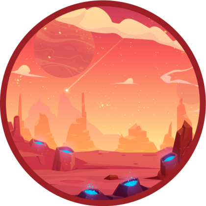 Kosminės dykumos scena žvaigždžių vinilinis kilimėlis - „Tenstickers“