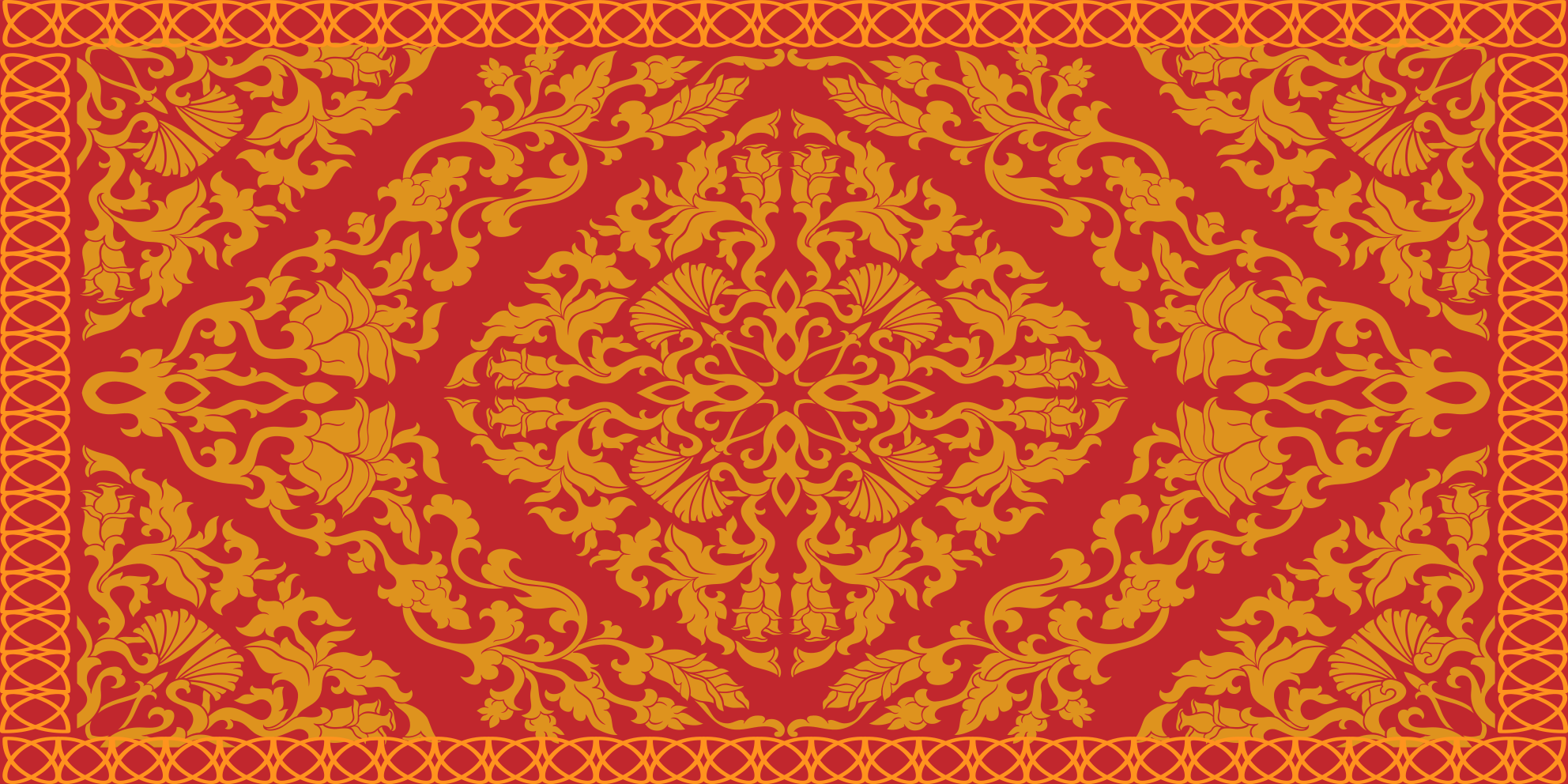 Persiškos išvaizdos derliaus senovinis kilimas - „Tenstickers“