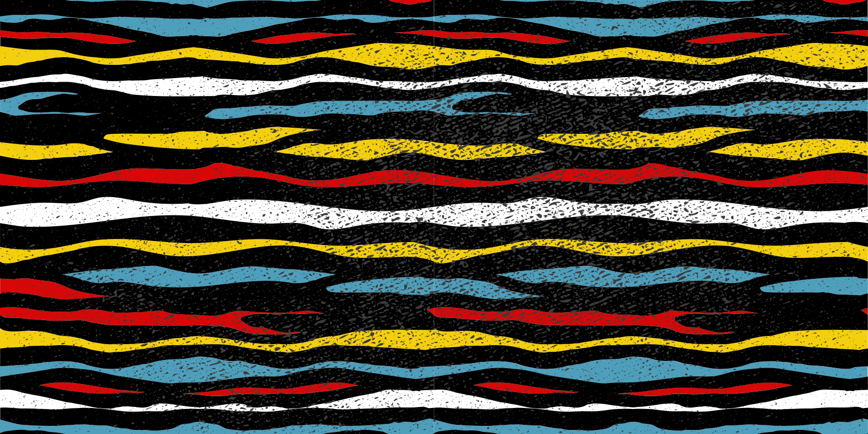 Spalvingas banguotas dizainas dryžuotas vinilo kilimas - „Tenstickers“