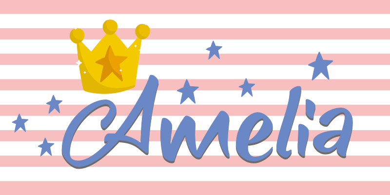 Vinilinis kilimėlis su individualia karūna ir žvaigždėmis - „Tenstickers“