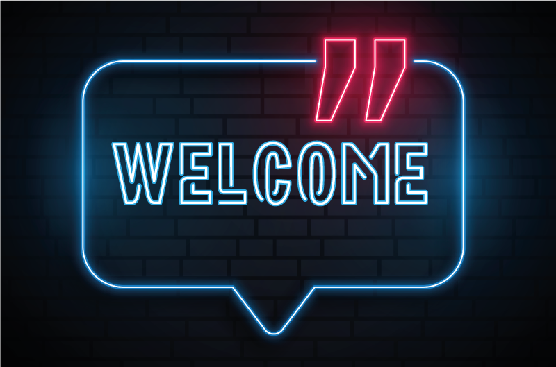 Neoninis mėlynas ženklas koridoriaus vinilinė kilimėlė - „Tenstickers“