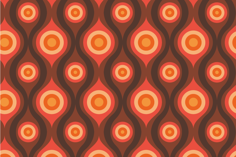 Vintažinis apskritimo motyvas mozaikinė vinilo kilimėlė - „Tenstickers“