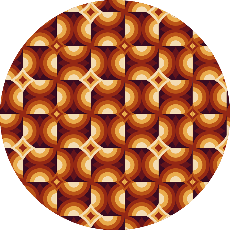 Ryškus apskritimo raštas geometriniai kilimas - „Tenstickers“