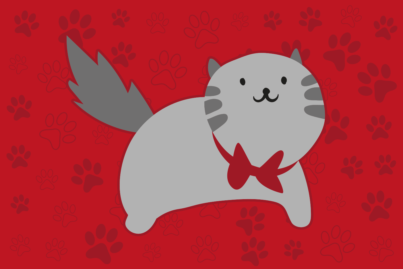 Linksmos katės iliustracija gyvūnų vinilo kilimėlis - „Tenstickers“