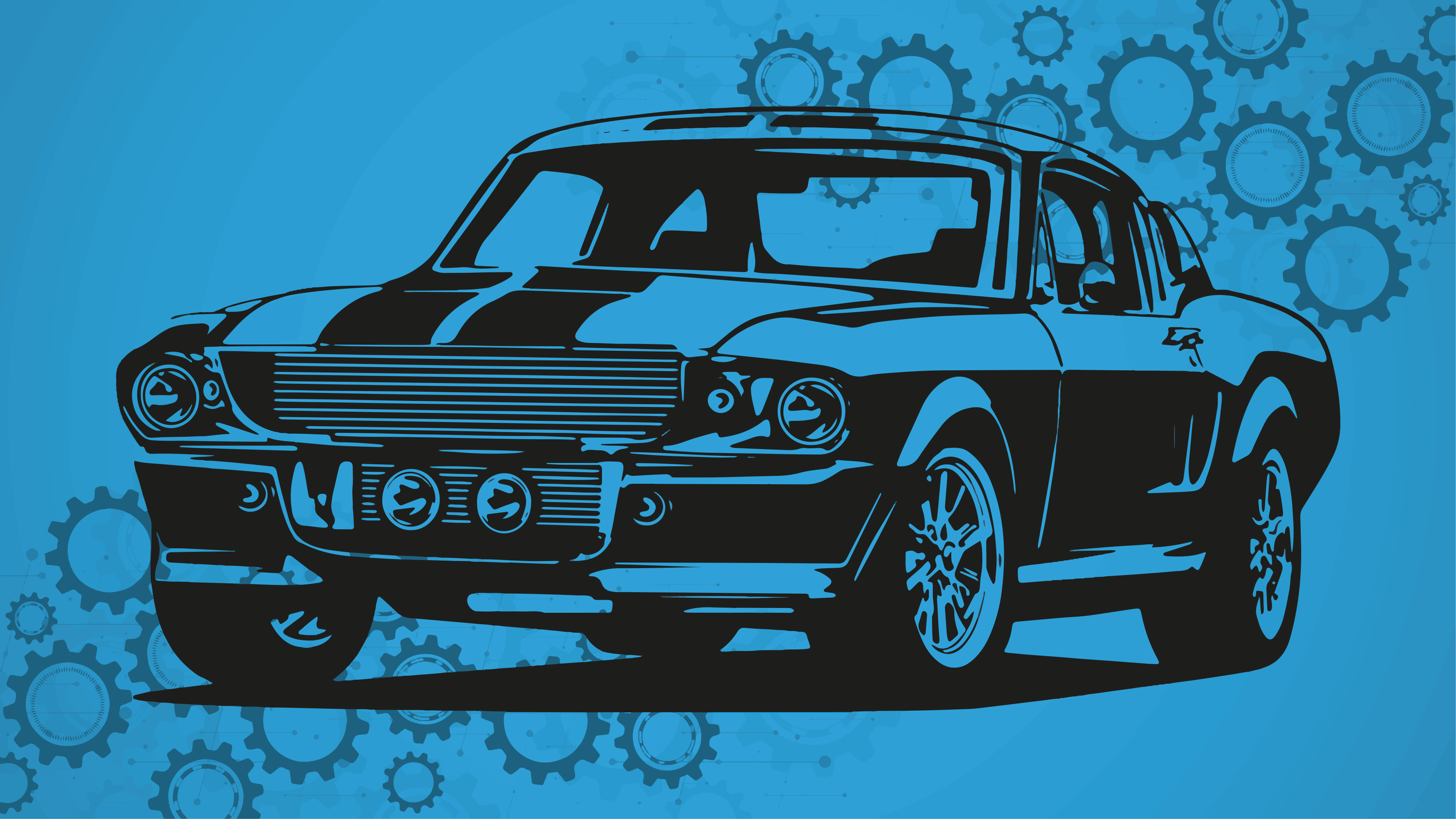 Nesenstantis automobilio vaizdavimas vinilinis kilimėlis - „Tenstickers“