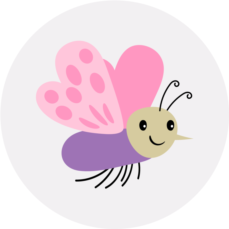 Drugelis su ilgu nosies gyvūnų kilimu - „Tenstickers“