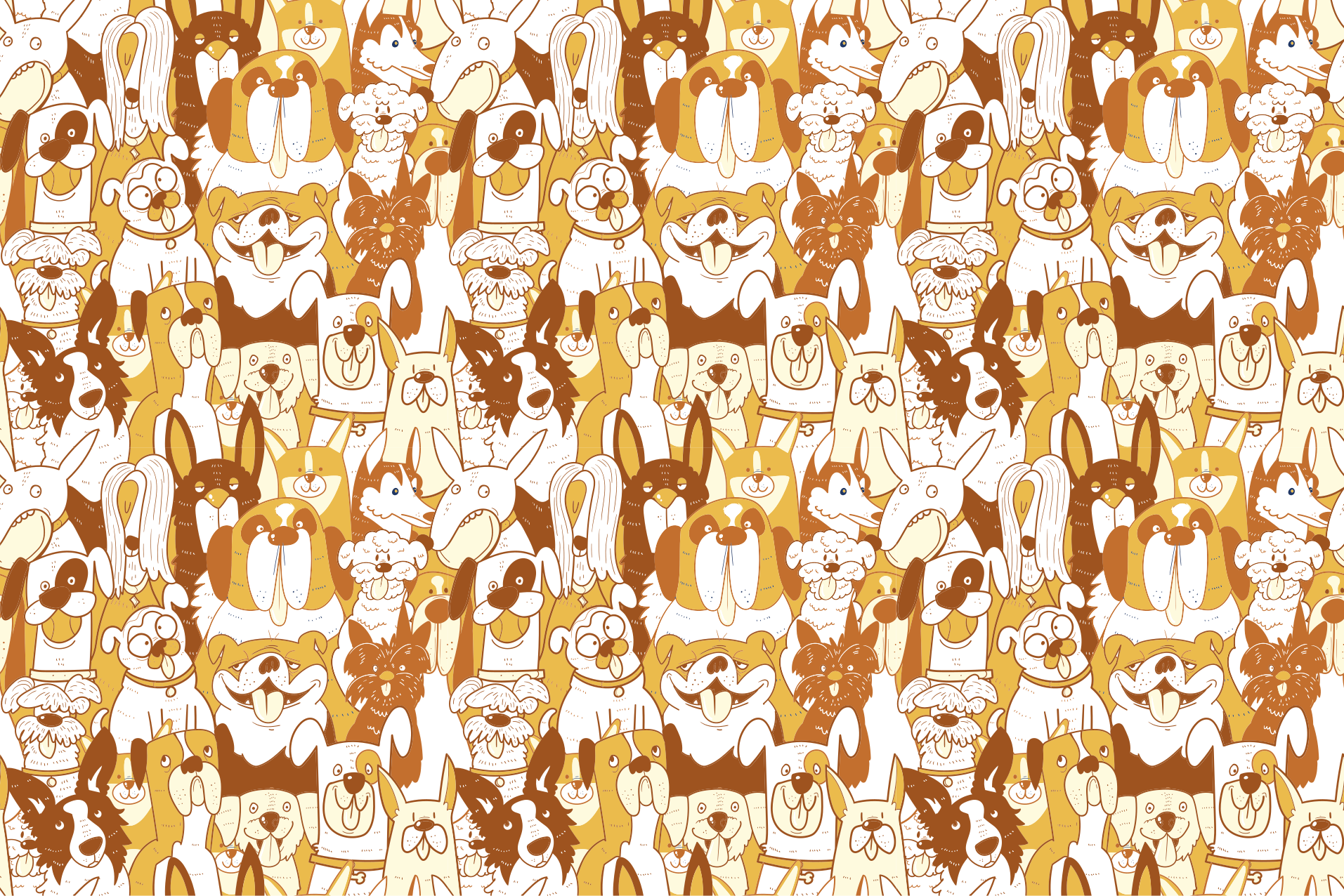 šunų vakarėlis gyvūninis vinilinis kilimas - „Tenstickers“