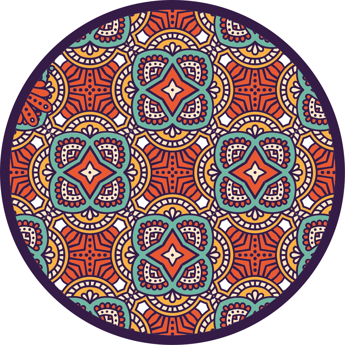 Spalvinga geometrinė harmonija mandala kilimėlis - „Tenstickers“