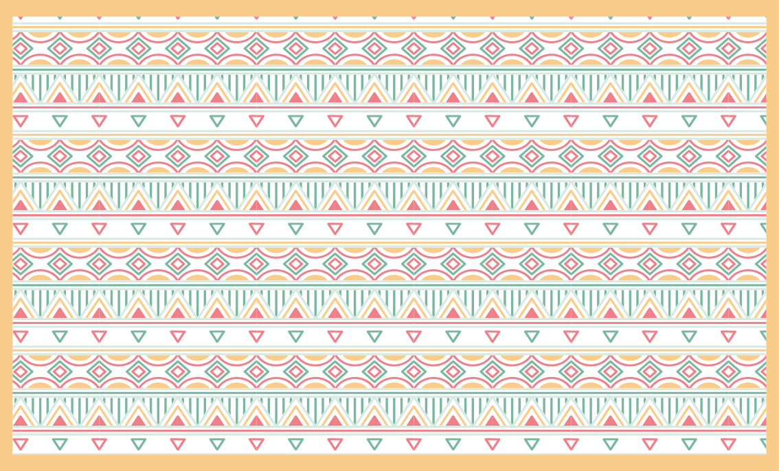 Spalvingos raštuotos juostelės etninis vinilinis kilimas - „Tenstickers“