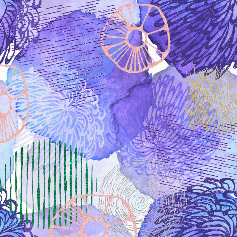 Gėlių sūkurių raštai vonios kambario vinilo kilimėlis - „Tenstickers“