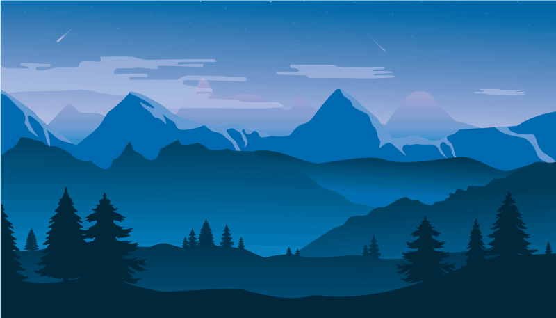 Kalnų vaizdas gamtos vinilinis kilimas - „Tenstickers“