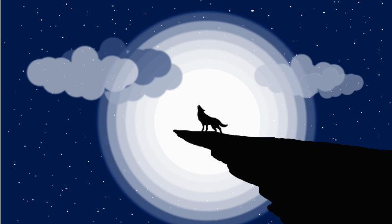 Pusmėnulio kaukimas paaugliams vinilo kilimėlis - „Tenstickers“